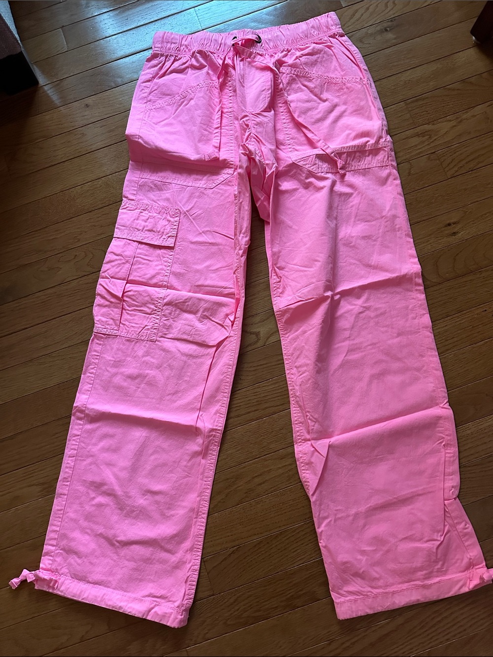 aerie Hot Pink Cargo Drawstring Pants